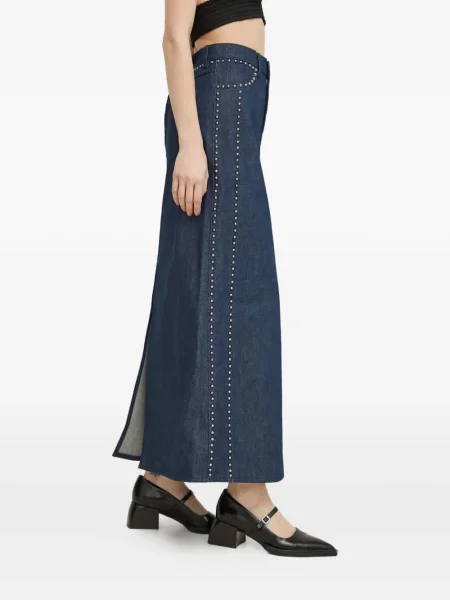 Fusta maxi Gestuz cu tepi albastru