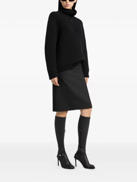 Bouclé pulover Courreges negru