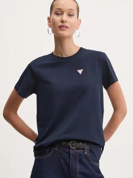 Тениска Guess Jeans тъмносиньо синьо