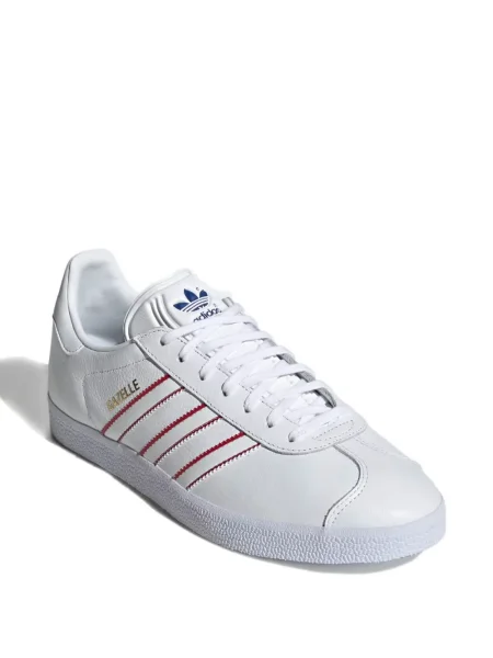 Tricou polo Adidas tricotate cu imagine fără mâneci alb