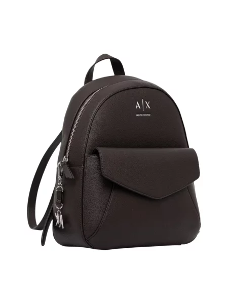 Armani Exchange plecak z imitacji skóry brązowy