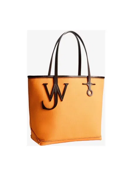 Shopperka Jw Anderson skórzana pomarańczowa