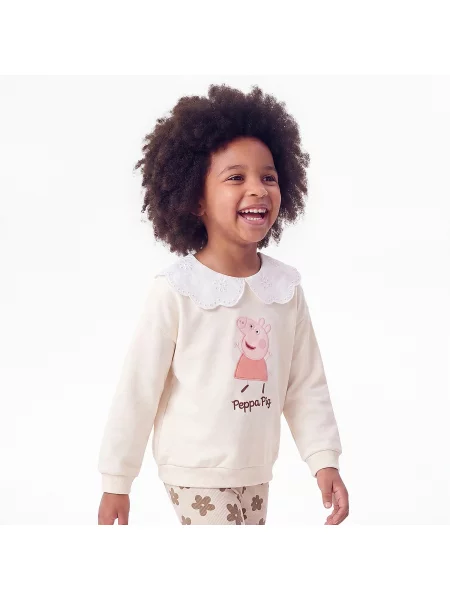 Reserved Peppa Pig galléros pulóver krémszínű