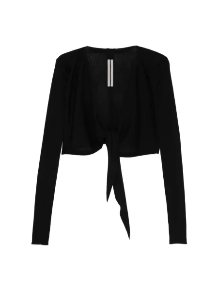 Krótki kardigan Rick Owens wełniany czarny