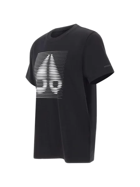 Tricou Moose Knuckles cu imagine scurt negru