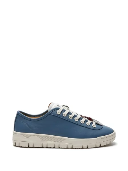 Sneakerși Lili Curia cu șireturi din dantelă albastru