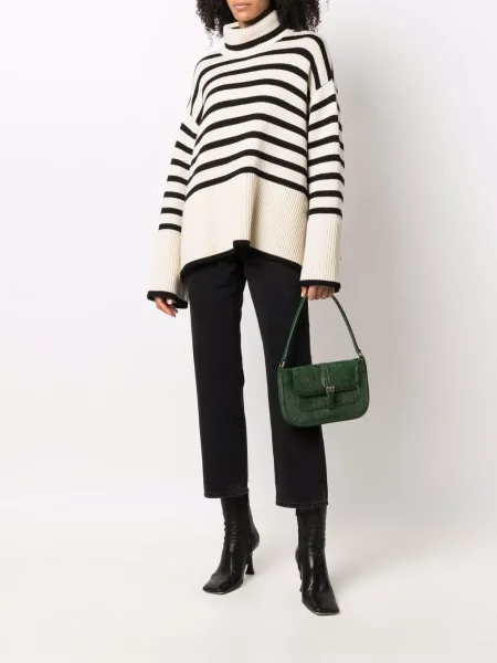 Džinsai By Malene Birger apkarpytas juoda
