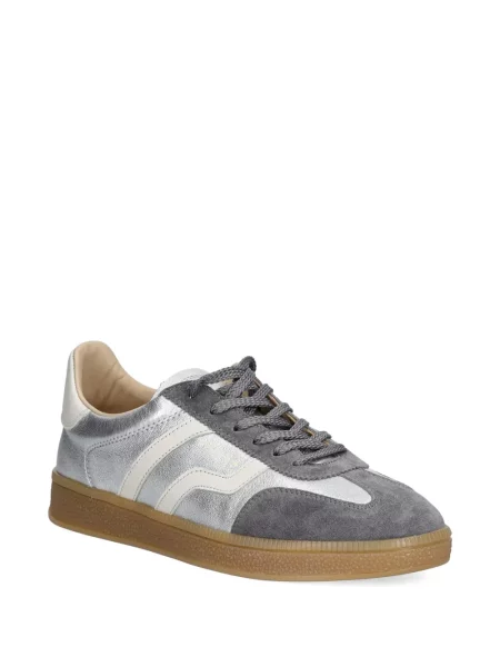 Sneakerși Gant din piele argintiu