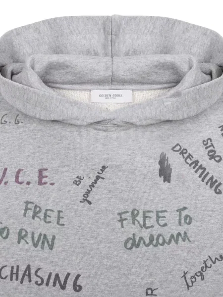 Bluza z kapturem dziecięca Golden Goose szara