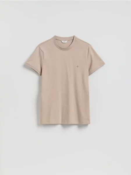 Reserved Tricou slim fit din bej