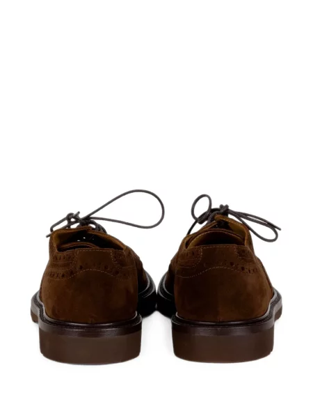 Brogues Henderson Baracco din piele de căprioară maro