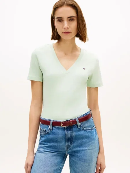 TOMMY HILFIGER Tričko Cody mätová zelená