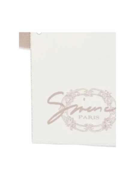Szal Givenchy wełniana z logo beżowa