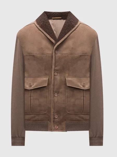 Замшевая куртка Stefano Ricci коричневая