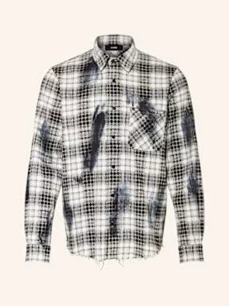 Amiri Flanelová Košile Comfort Fit černá bílá