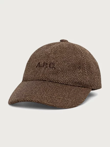 A.P.C. baseball kapa z volno casquette charlie rjava