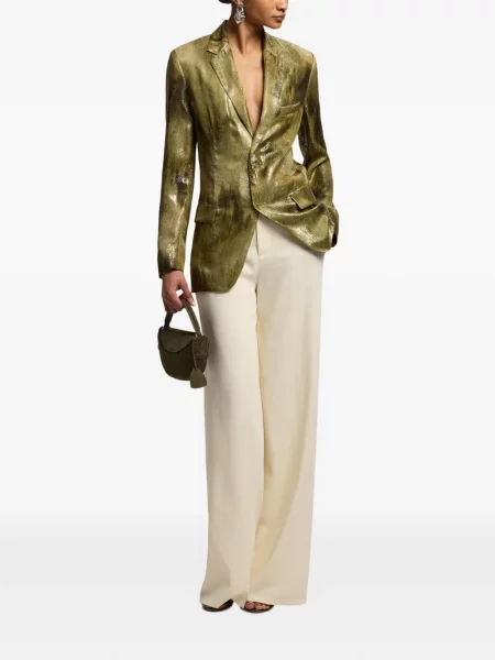 Μπλέιζερ Ralph Lauren Collection με σχέδιο με αφηρημένο print ζακάρ πράσινο
