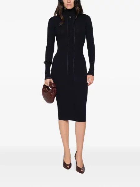 Rochie midi Elisabetta Franchi tricotate albastru