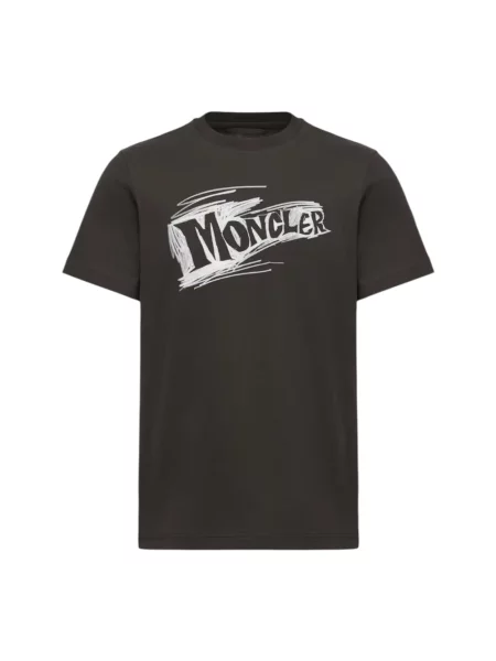 Koszulka Moncler z logo czarna