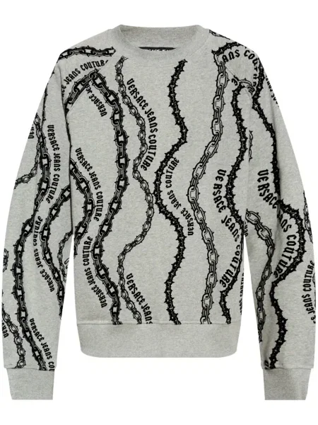 Hanorac Versace Jeans Couture cu imagine gri