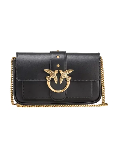 PINKO Torebki Kobieta ONE SIZE Skóra Pocket Love Bag One Simply czarny
