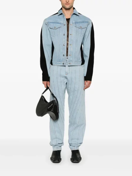 Jeansy Mugler niebieskie