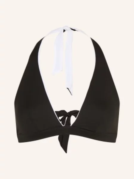 Max Mara Beachwear Dwustronny Stanik Bikini Z Wiązaniem Na Szyi Abazia schwarz białe