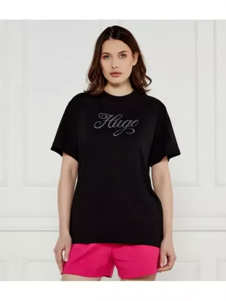 Hugo Blue Póló | Relaxed fit fekete