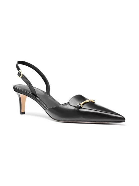 Lniana czółenka Michael Kors czarna