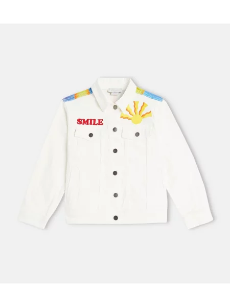 Džinsinė striukė Stella Mccartney balta