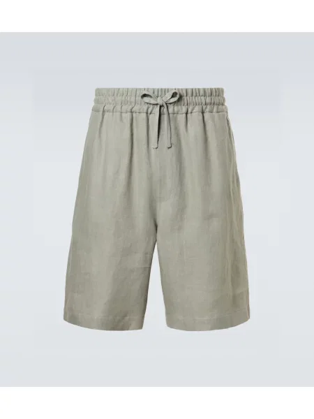 Lenvászon rövidnadrág Lardini zöld