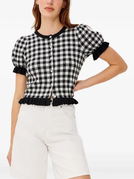 Pulover Rails cu volane negru