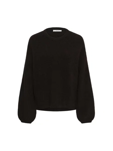Sweter Gestuz z alpaki brązowy