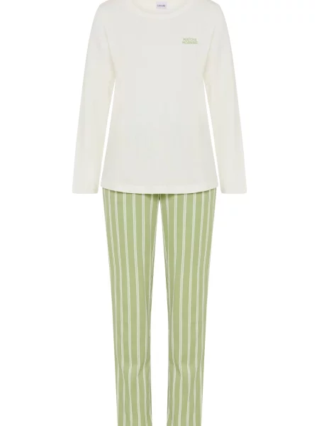 LSCN by LASCANA Pijama ecru / deschis verde