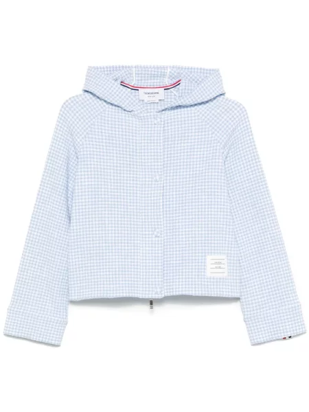 Geacă Thom Browne din tweed albastru