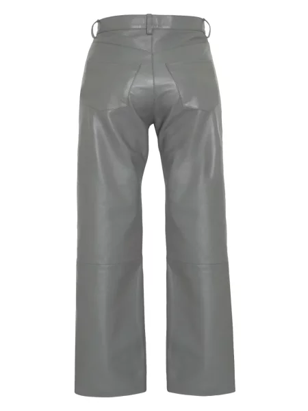 Pantaloni Dancassab din piele gri