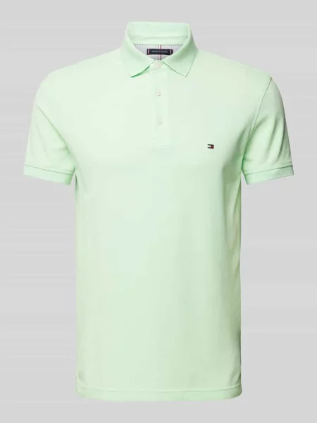 Koszulka polo z wyhaftowanym logo Tommy Hilfiger zielone