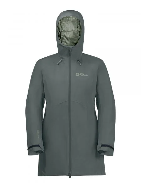 Dámska bunda do dažďa Jack Wolfskin Heidelstein Ins slate green zelená