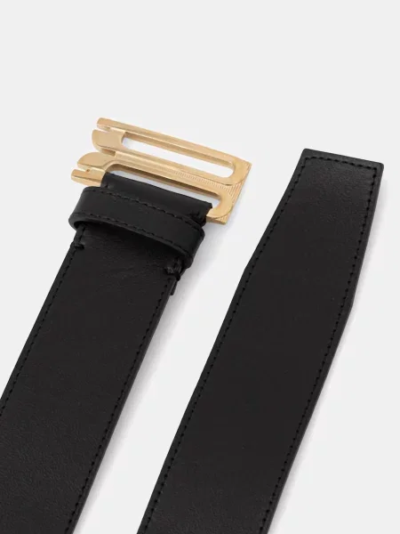 Victoria Beckham curea de piele Tuxedo negru