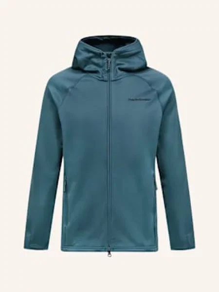 Peak Performance Bunda Midlayer Hood černošedá