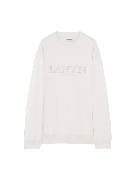 Bluza Lanvin z logo beżowa