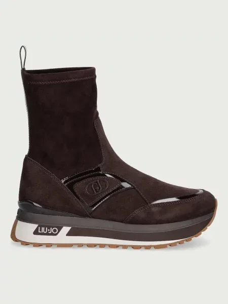 Liu Jo MAXI WONDER sneakers γυναικεία σουέτ καφέ