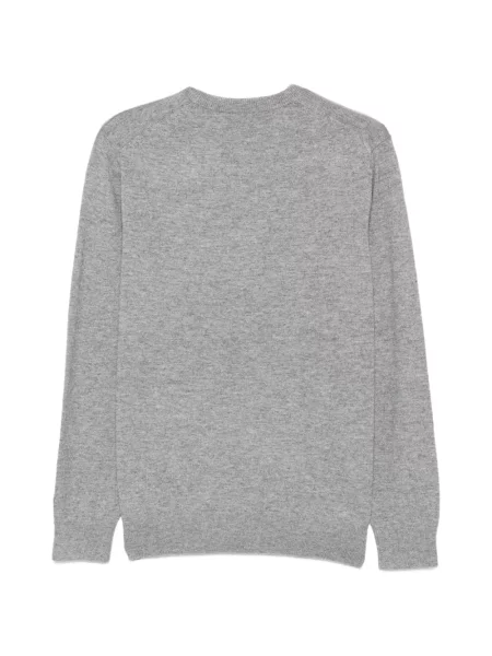 Pulover Mc2 Saint Barth cu broderie cu decolteu rotund gri
