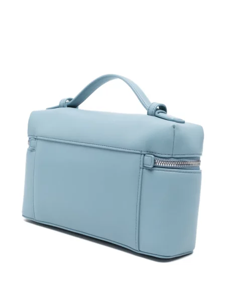 Кожена мини кожена чанта Emporio Armani синьо