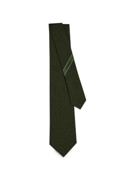 Cravată Ferragamo din jacard verde