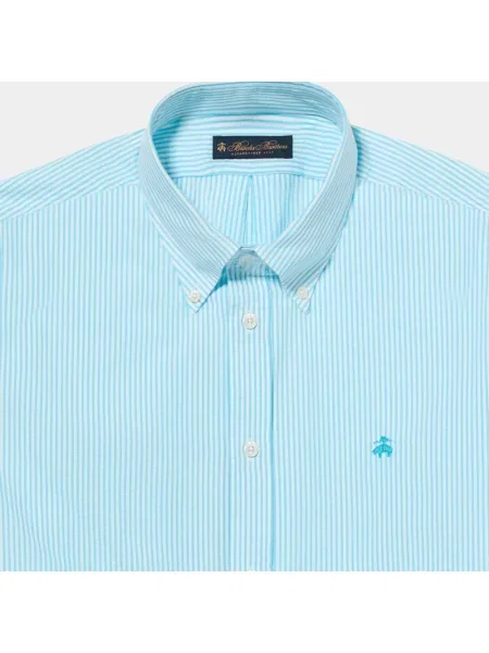 Koszula Brooks Brothers w paski z paskiem niebieska