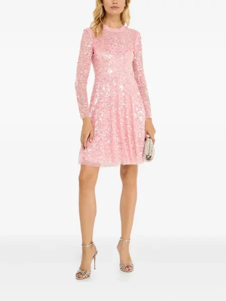 Rochie mini Needle & Thread cu paiete de costum roz