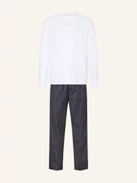 Calvin Klein Piżama Cotton Poplin weiss biała
