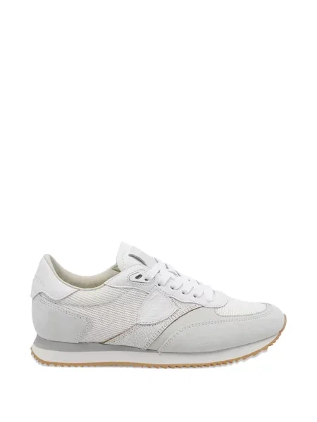 Sneakerși Philippe Model Paris cu șireturi din dantelă alb