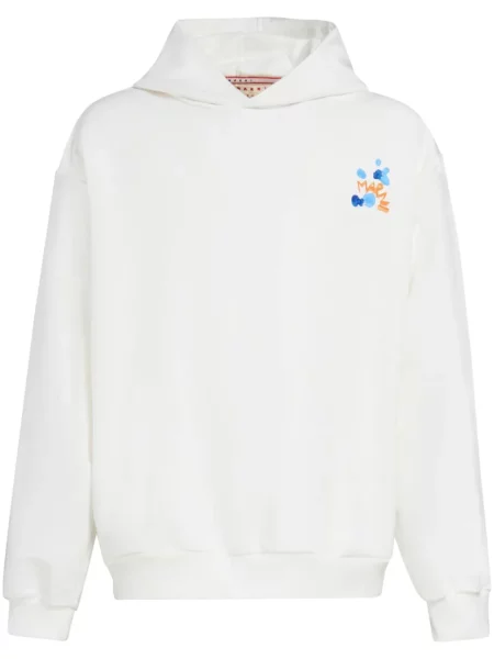 Hanorac cu glugă Marni cu imagine alb